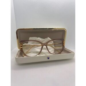 Boucheron BC0051O Women's Eyeglasses Frames‎ Designer Glasses Gold Accents